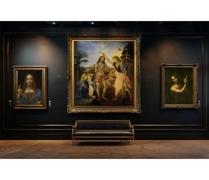 Leonardo da Vinci - Krst Krista - The Baptism of Christ - reprodukcia