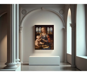 Leonardo da Vinci - Madona s karafiátom - Madonna of the Carnation - reprodukcia