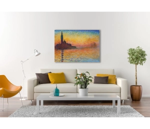 Claude Monet - San Giorgio Maggiore za súmraku - San Giorgio Maggiore at Dusk  - reprodukcia
