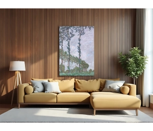 Claude Monet - Efekt vetra, séria topolov - Wind Effect, Series of The Poplars - reprodukcia
