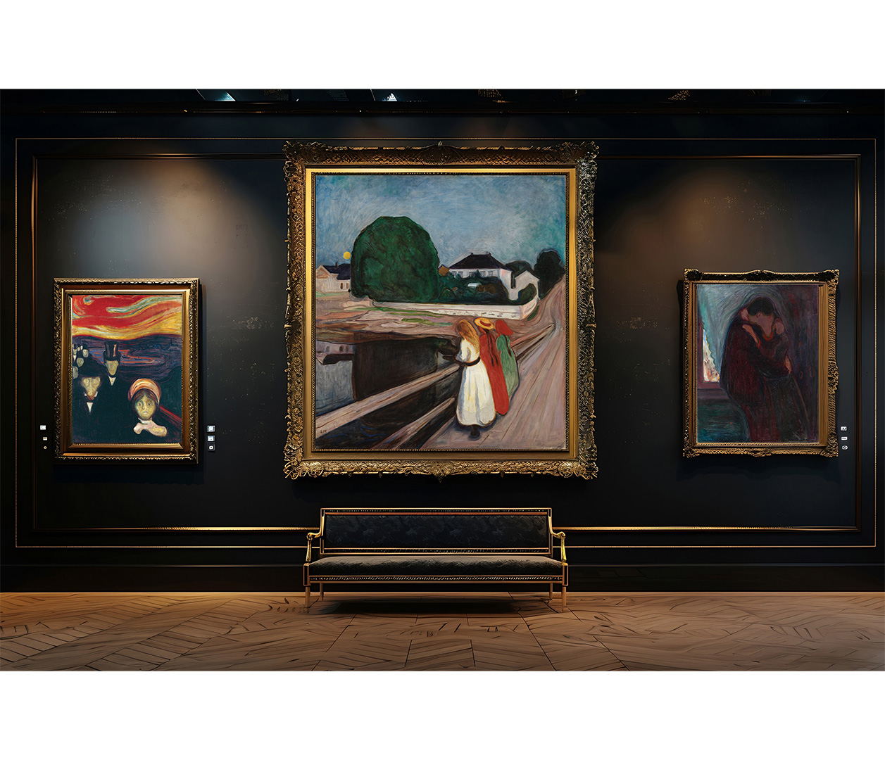 Edvard Munch - Dívky na mostě 2 - The Girls on the Bridge 2 - reprodukce
