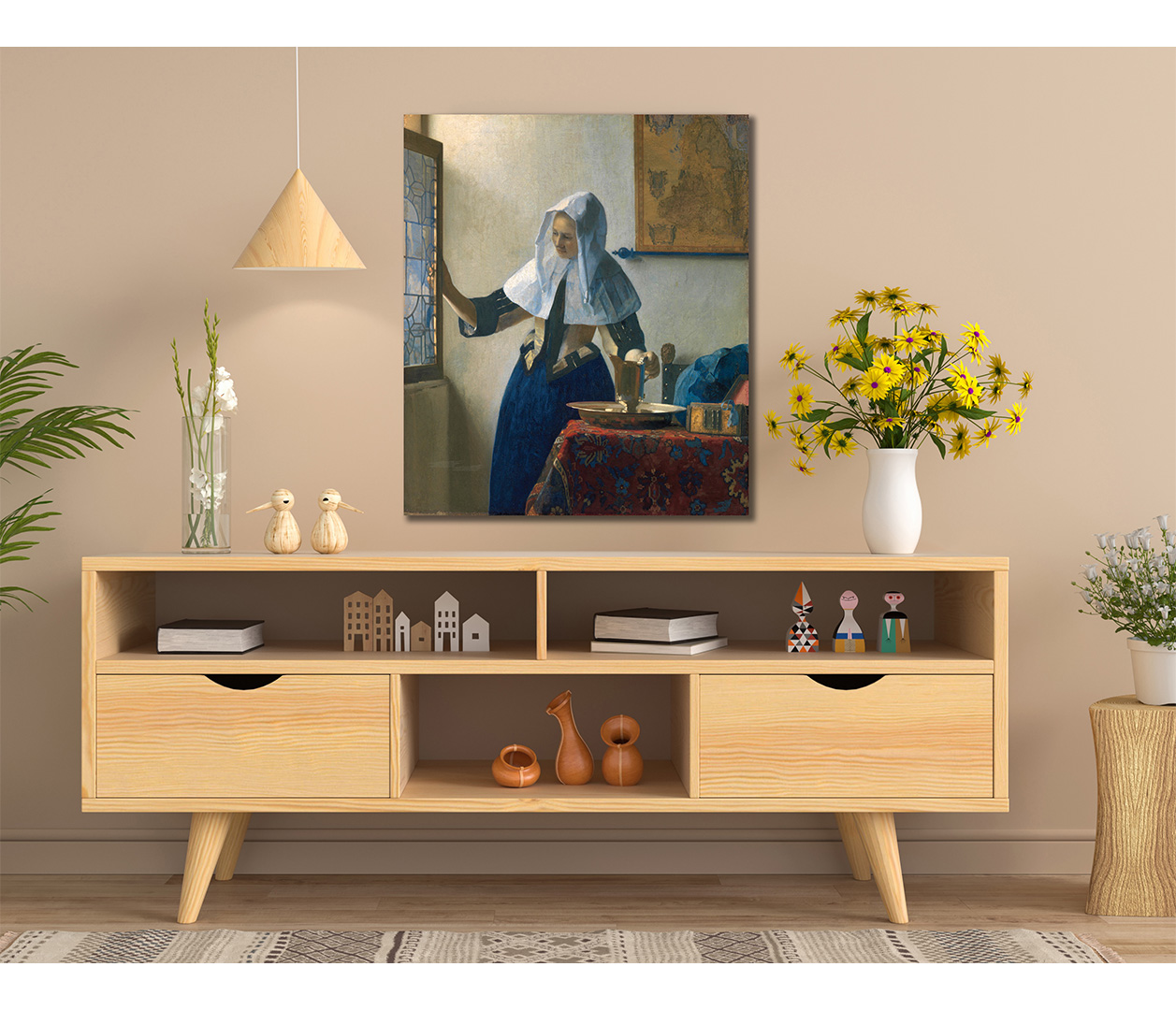 Jan Vermeer - Žena s konvicí vody - Woman with a Water Jug - reprodukce