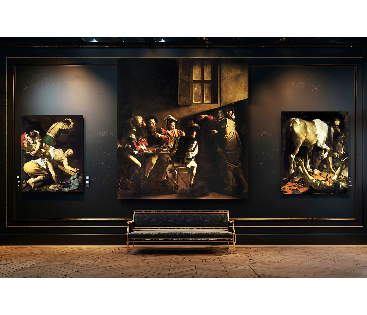 Caravaggio - Povolání svatého Matouše - The Calling of St Matthew - reprodukce