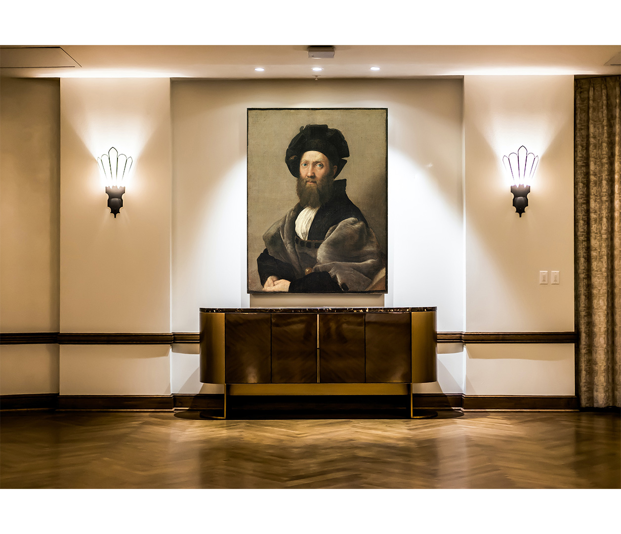 Raffael Santi - Portrét Baldassare Castiglioneho - ortrait of Baldassare Castiglione - reprodukce