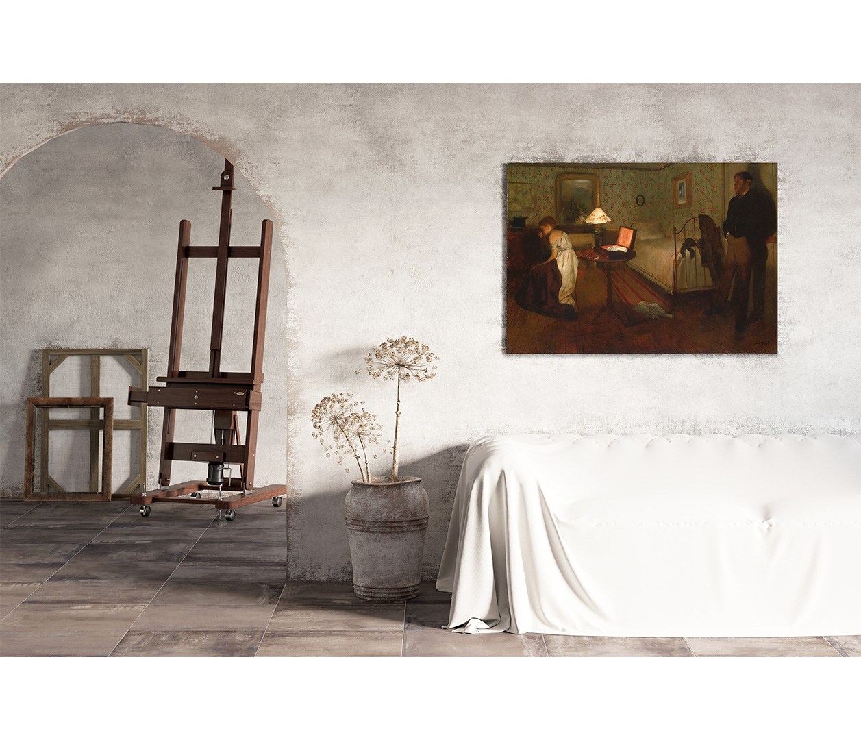 Edgar Degas - Interiér - Interior - reprodukce