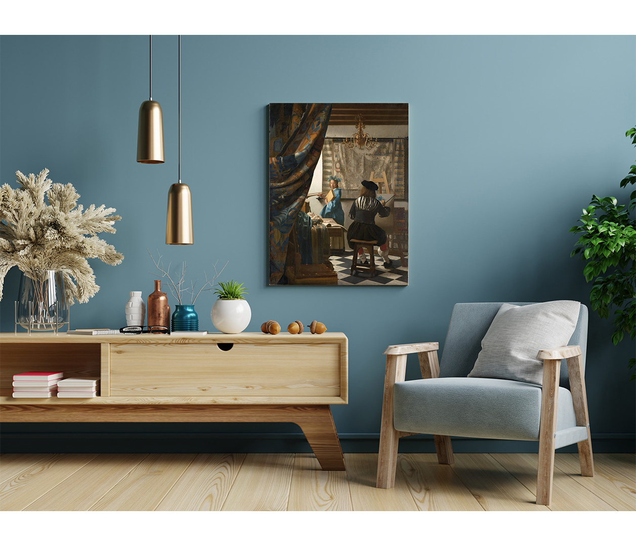 Jan Vermeer - Umění malovat - The allegory (art) of painting - reprodukce