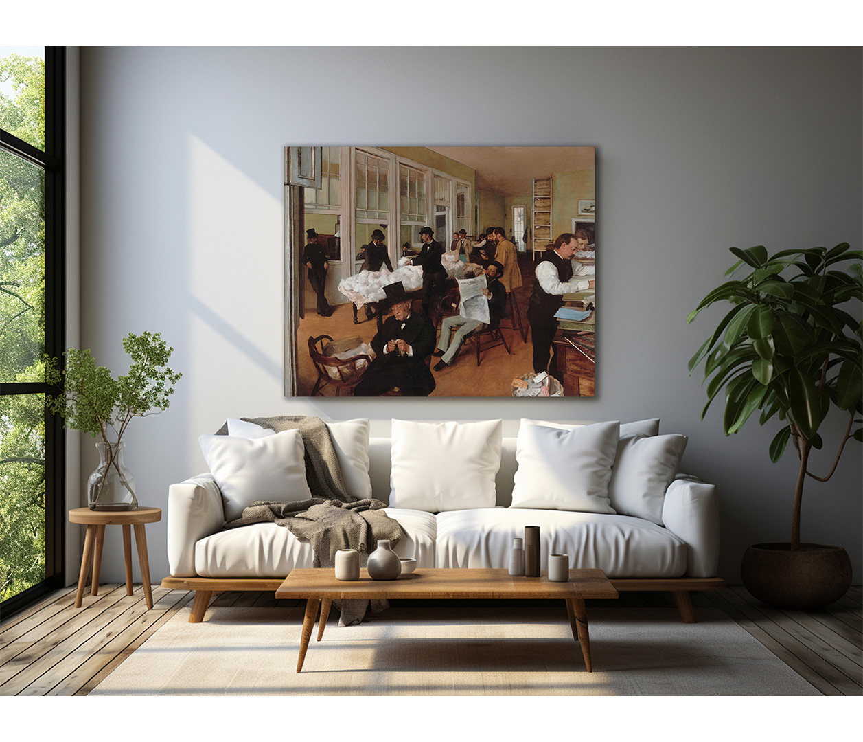 Edgar Degas - Burza bavlny v New Orleans - A Cotton Office in New Orleans - reprodukce