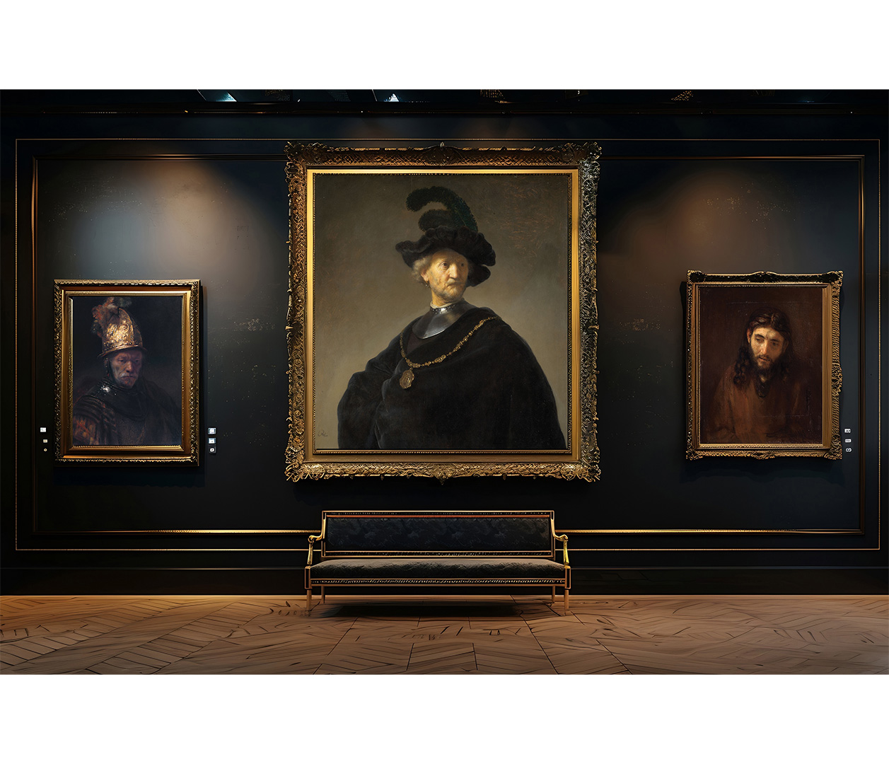 Rembrandt van Rijn - Starý můž v křesle - Old Man with a Gold Chain - reprodukce