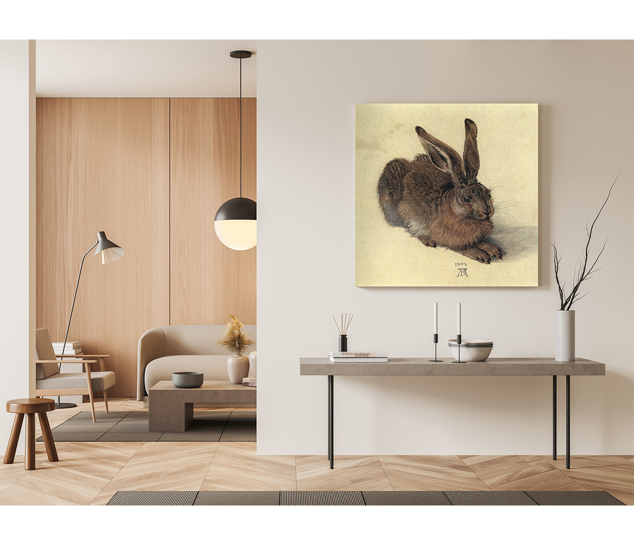 Albrecht Dürer - Mladý Zajíc - Young Hare - reprodukce